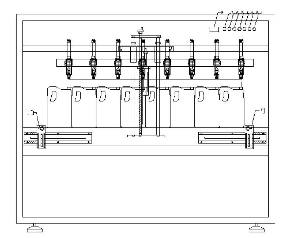 新型小包裝八頭食用油灌裝機結(jié)構(gòu)圖